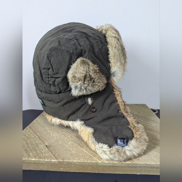 WindRiver Real Fur Trapper Hat Size XL Brown Winter Aviator Cap with Ear Flap - Picture 6 of 10